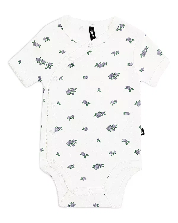 Детский боди-кимоно с v-образным вырезом Kyte Baby, Spray Rose