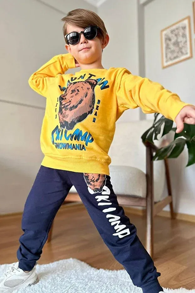 Детский спортивный костюм с принтом Riccotarz, Yellow