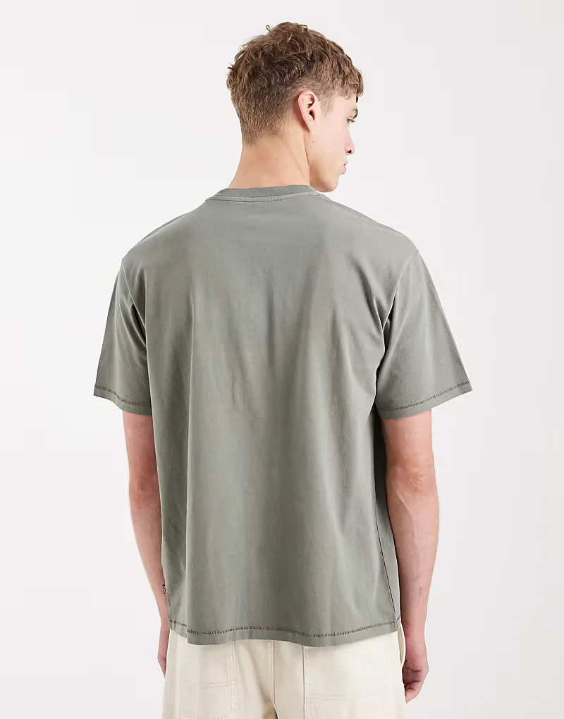 Футболка винтажная Red tab garment dye Levi's, хаки — фото 3