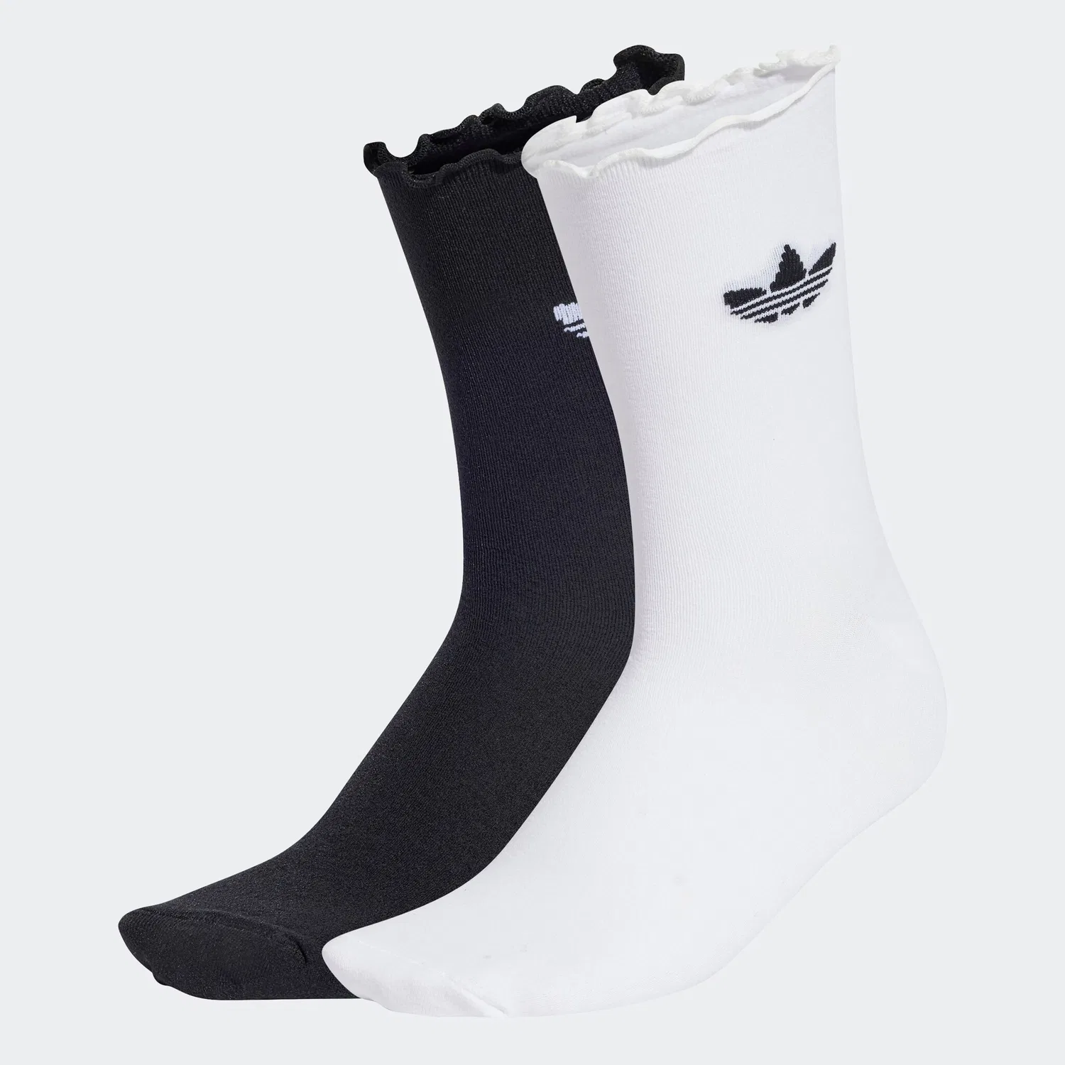 Женские носки с рюшами Adidas Originals, White/Black