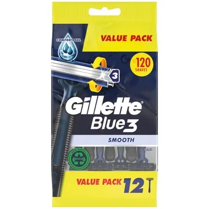 Бритвенные станки одноразовые Gillette Blue3, 12 шт.