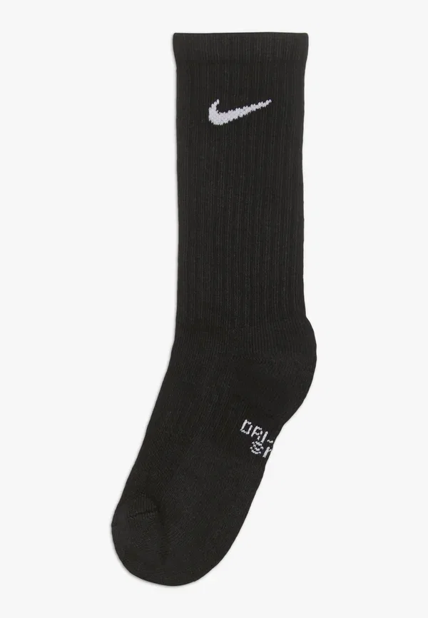 Носки хлопковые Everyday Cush Crew 3 Pack Nike Sportswear Black/White, белый — фото 2
