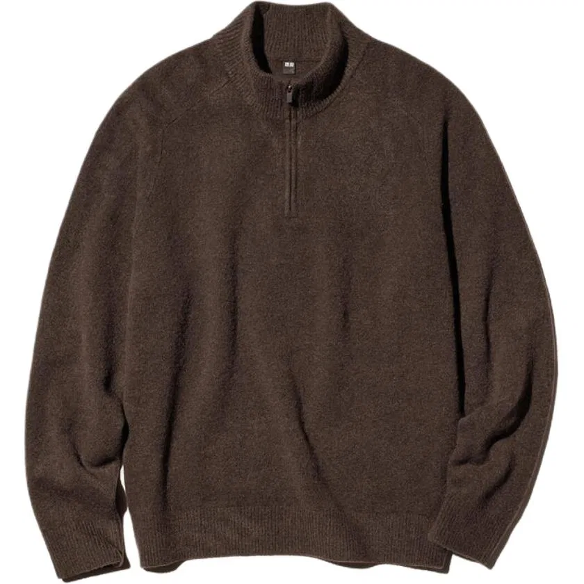 Мужской свитер с высоким воротником 39 Brown Black UNIQLO
