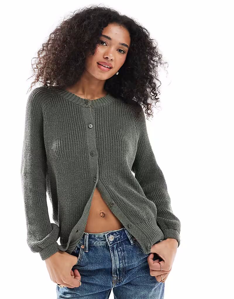 

Вязаный кардиган реглан ASOS DESIGN цвета хаки