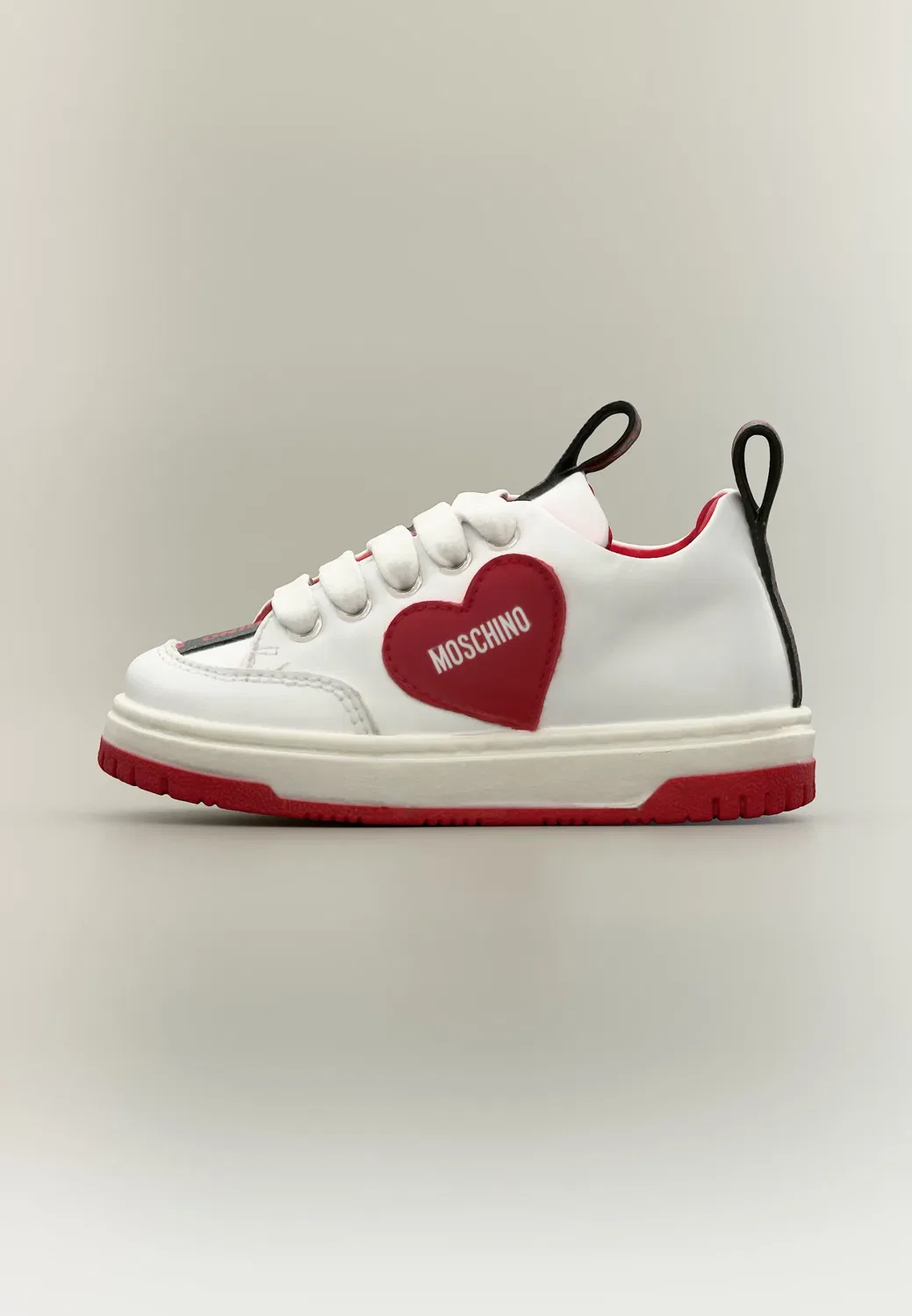 Унисекс - кроссовки Moschino, White/Black/Red