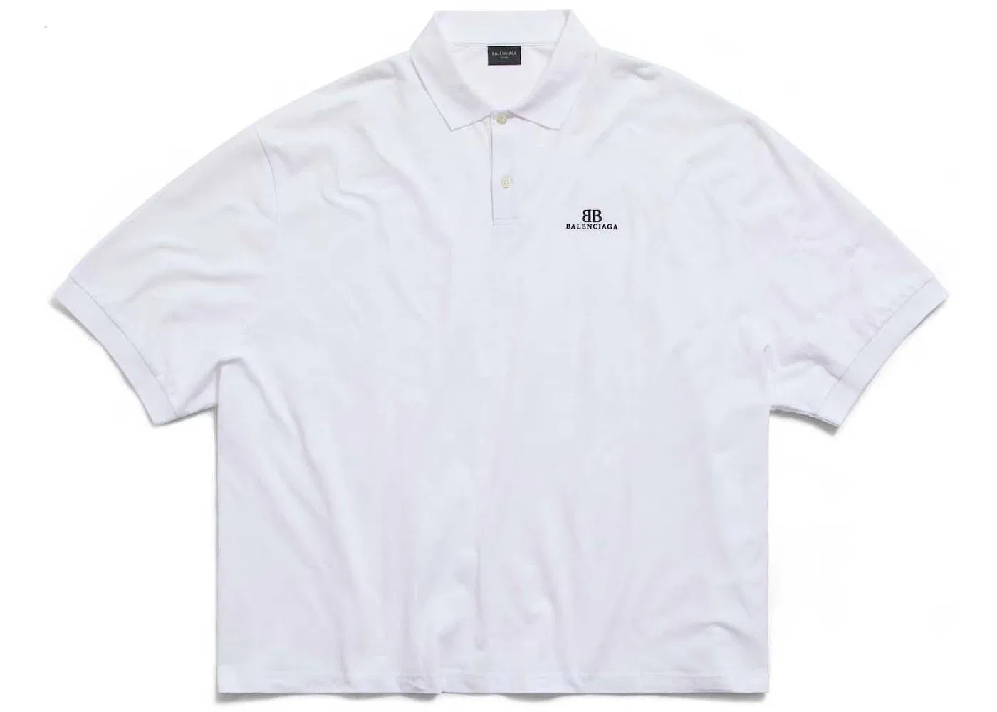 Мужское поло оверсайз BB Classic Balenciaga, White