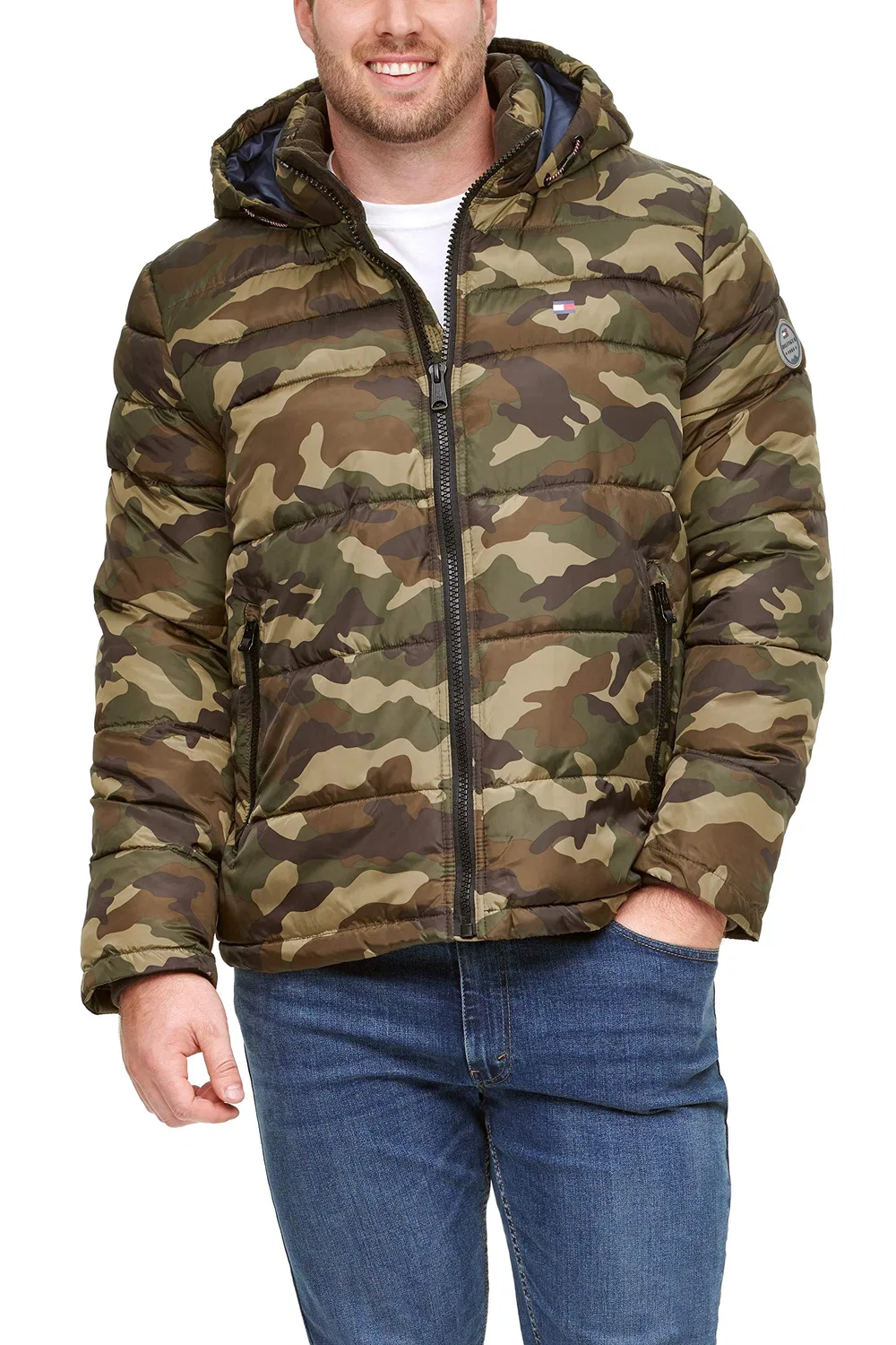Мужская куртка-пуховик с капюшоном Classic Tommy Hilfiger, New Camo