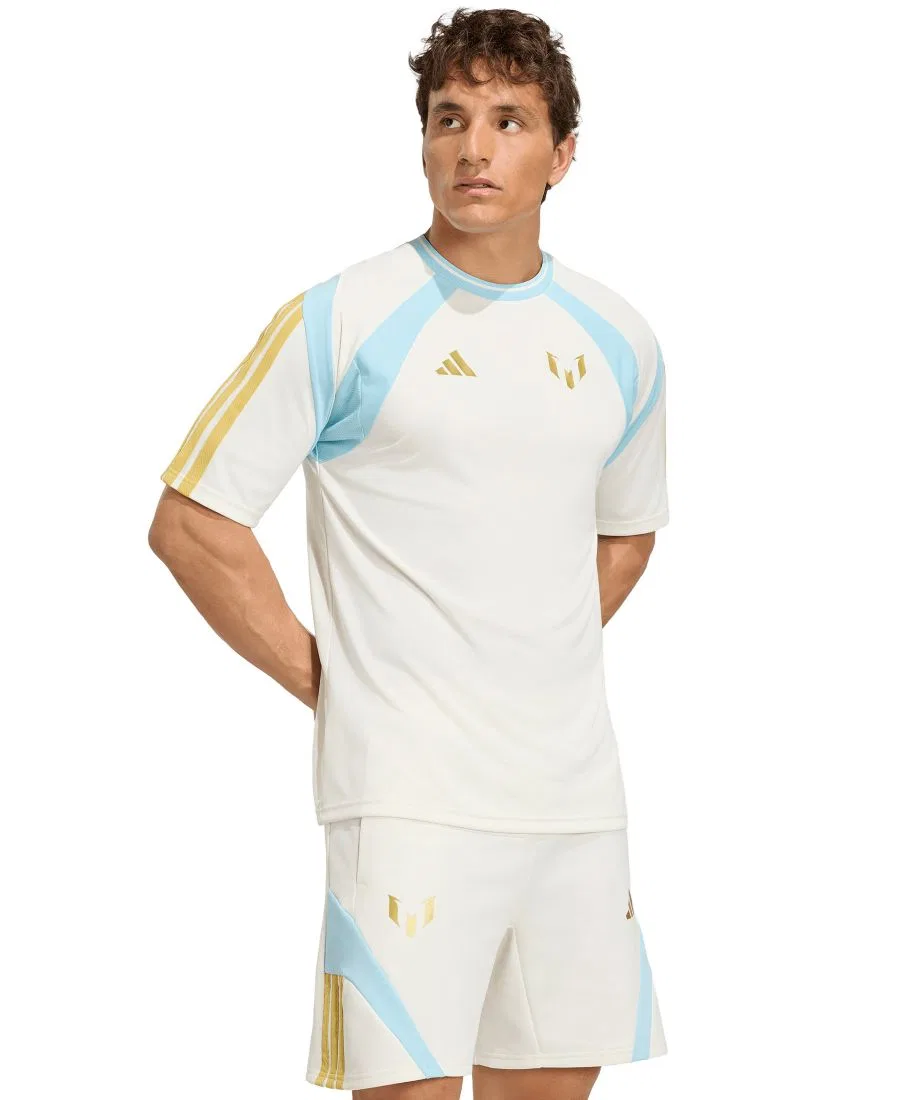 Футболка с принтом Messi House Tiro adidas, Off White