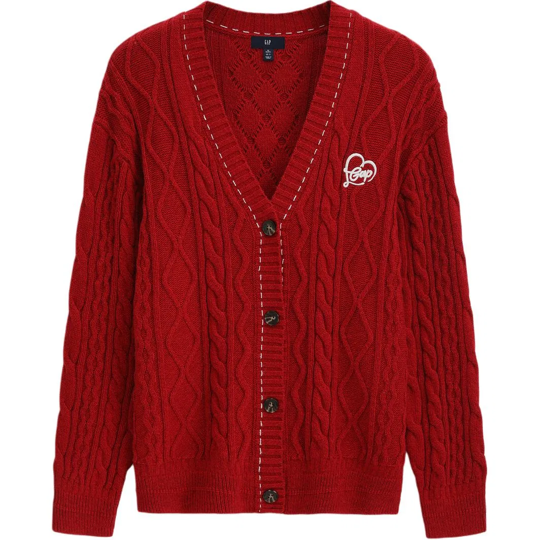 Женский кардиган с V-образным вырезом GAP, Red