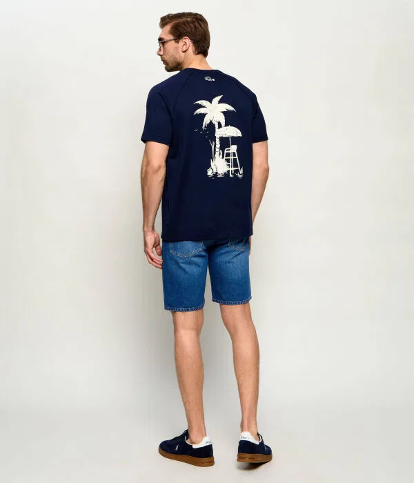 Футболка мужская Lacoste Regular Fit, хлопок, Blu Marino — фото 2