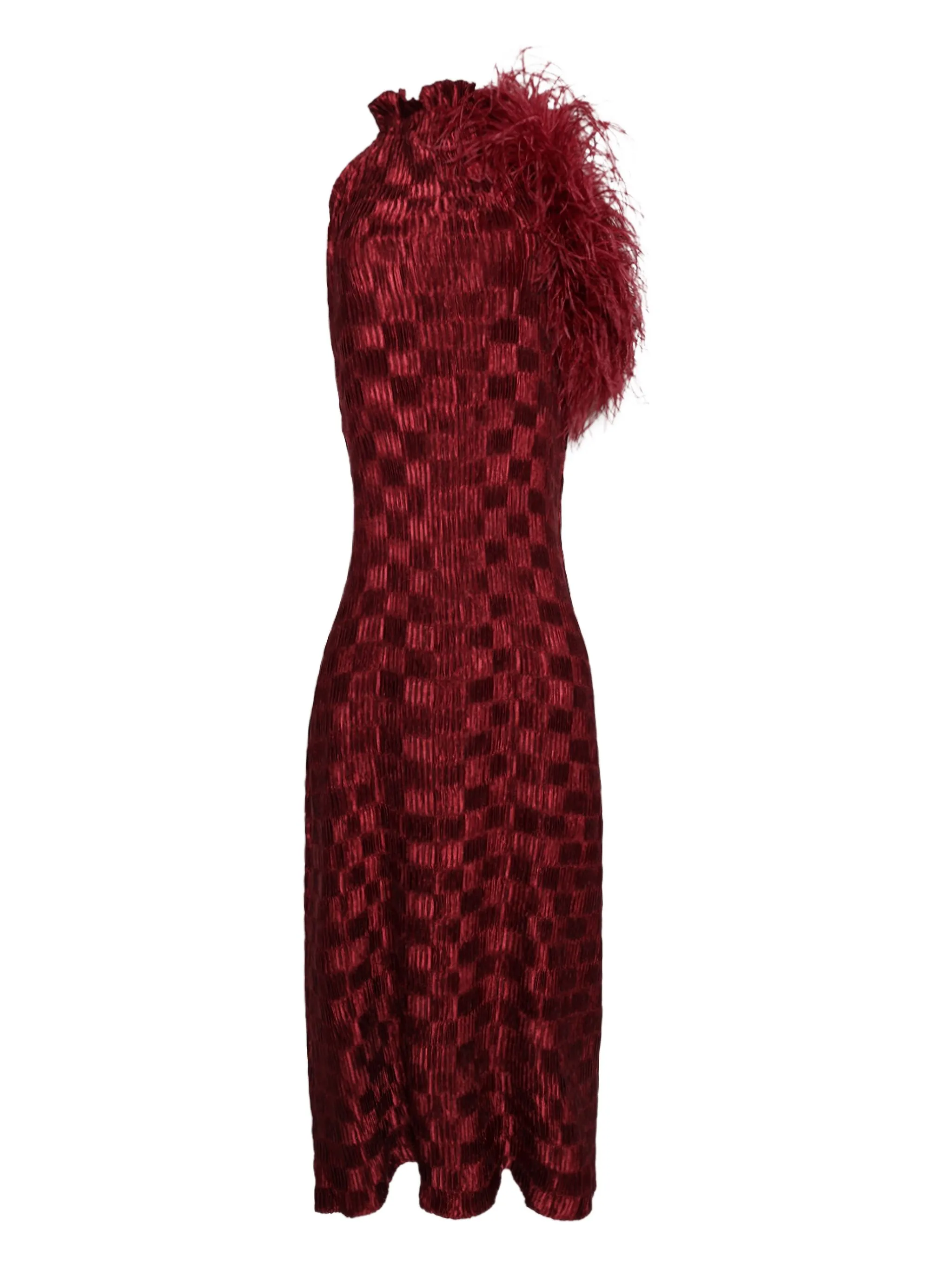 

Платье макси в клетку Dima Ayad, красный