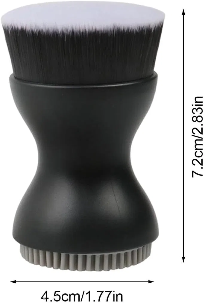 Щетка для лица с двойной головкой из силикона, Generisch, 1 шт, Black — фото 3