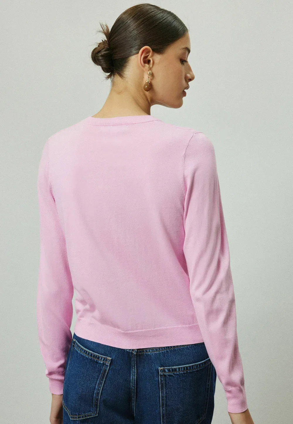 Кардиган с круглым вырезом, мягкий на ощупь, из высококачественного хлопка Next, Light Pink — фото 2