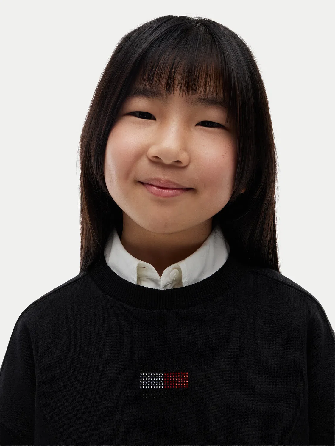 Толстовка стандартного кроя для девочки Tommy Hilfiger, черный — фото 4