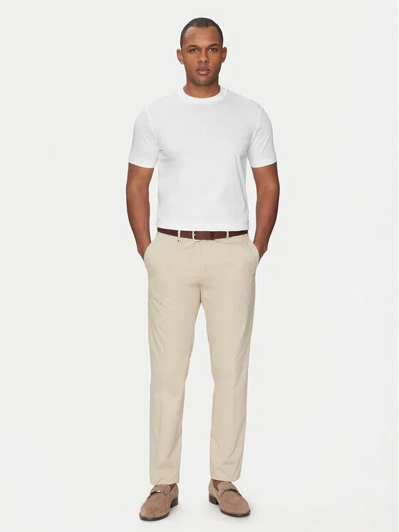Футболка slim fit H-Tessler Boss, белый — фото 2