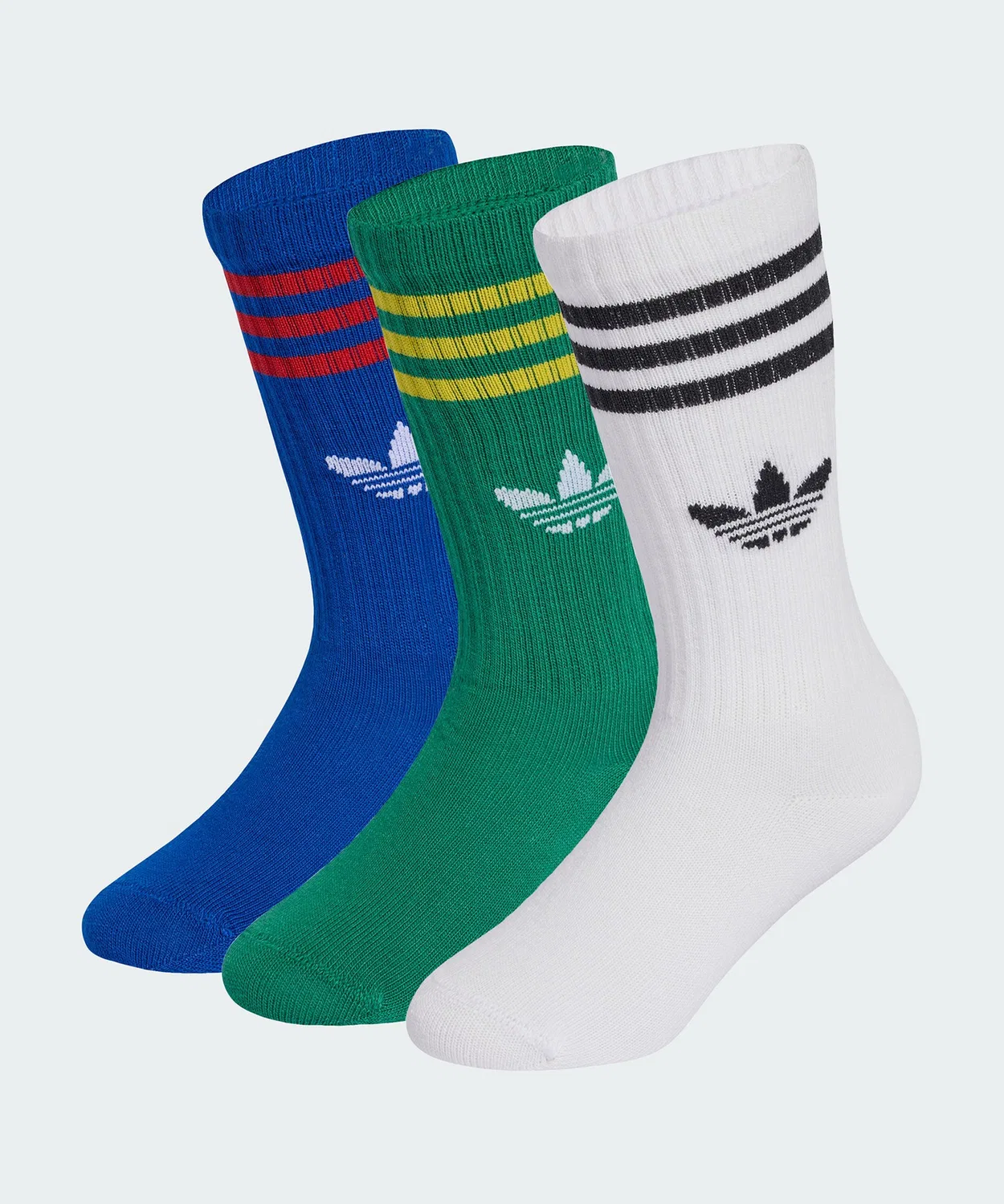 Детские носки-крю с принтом, комплект из 3 пар Adidas, Blue
