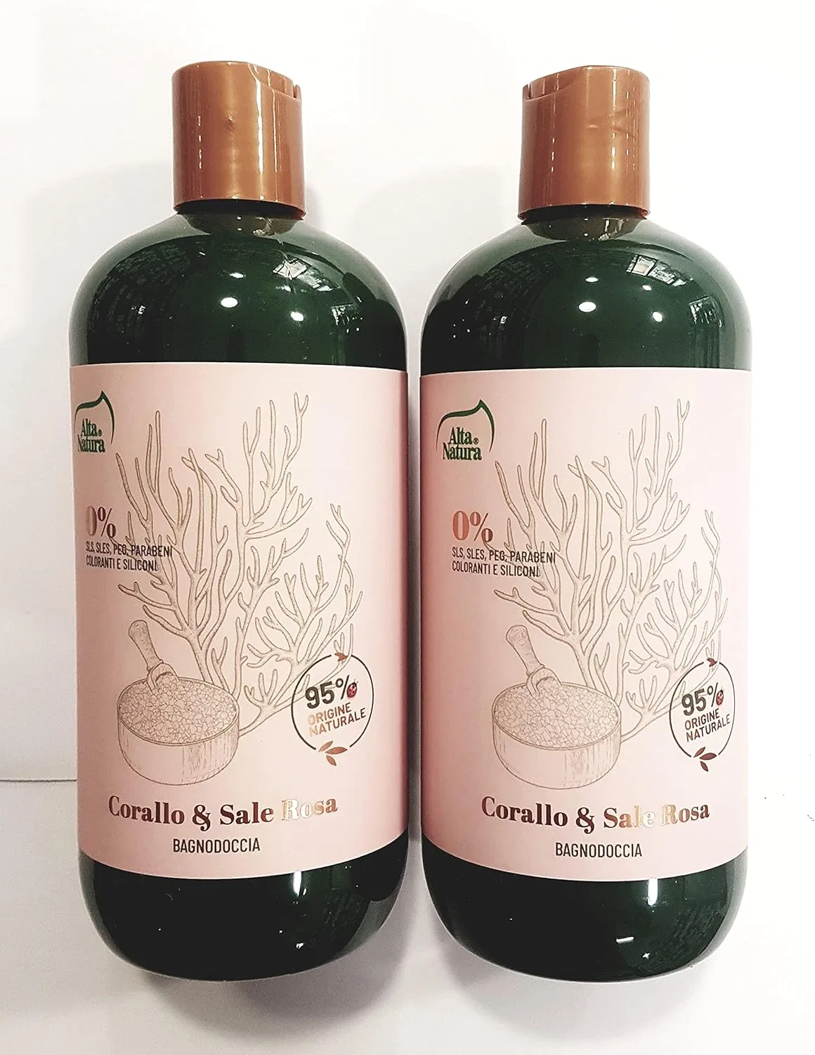 Гель для душа Coral & Salt Pink, Alta Natura, 500 мл, 2 шт