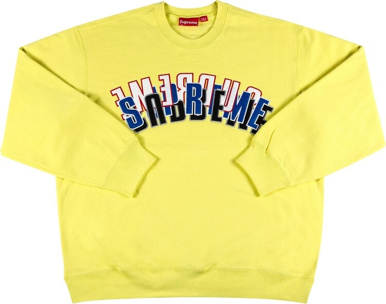 

Толстовка Supreme Stacked Crewneck 'Light Lemon', желтый
