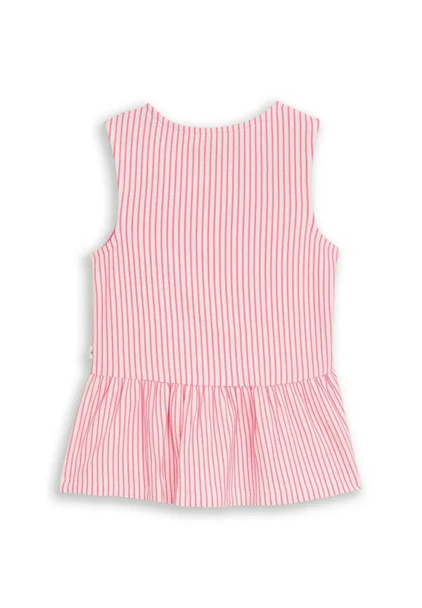 Футболка Tom Tailor T-shirt mit streifenmuster top, вертикальная полоска розовый белый — фото 2