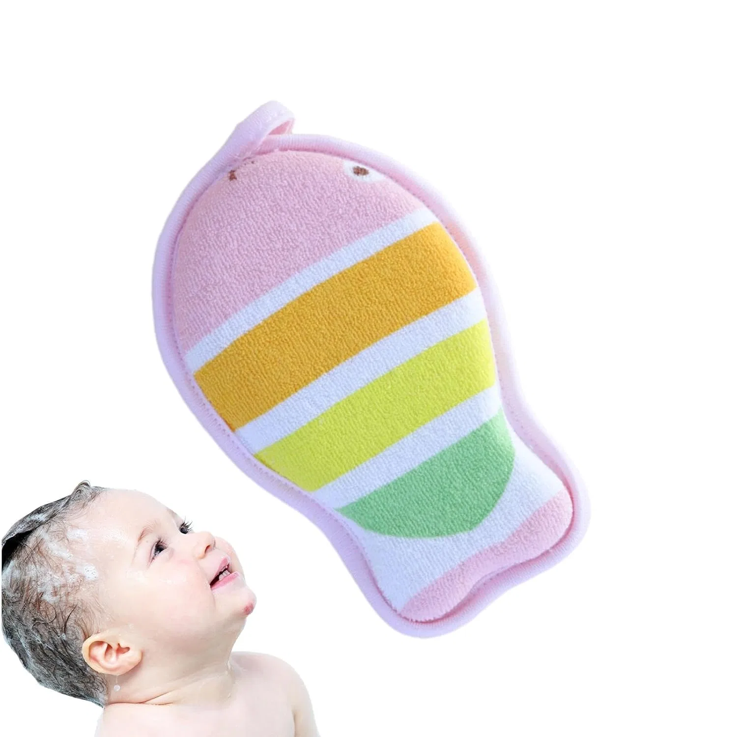 Мочалка для ванны детская, Little Fish Pink Generisch