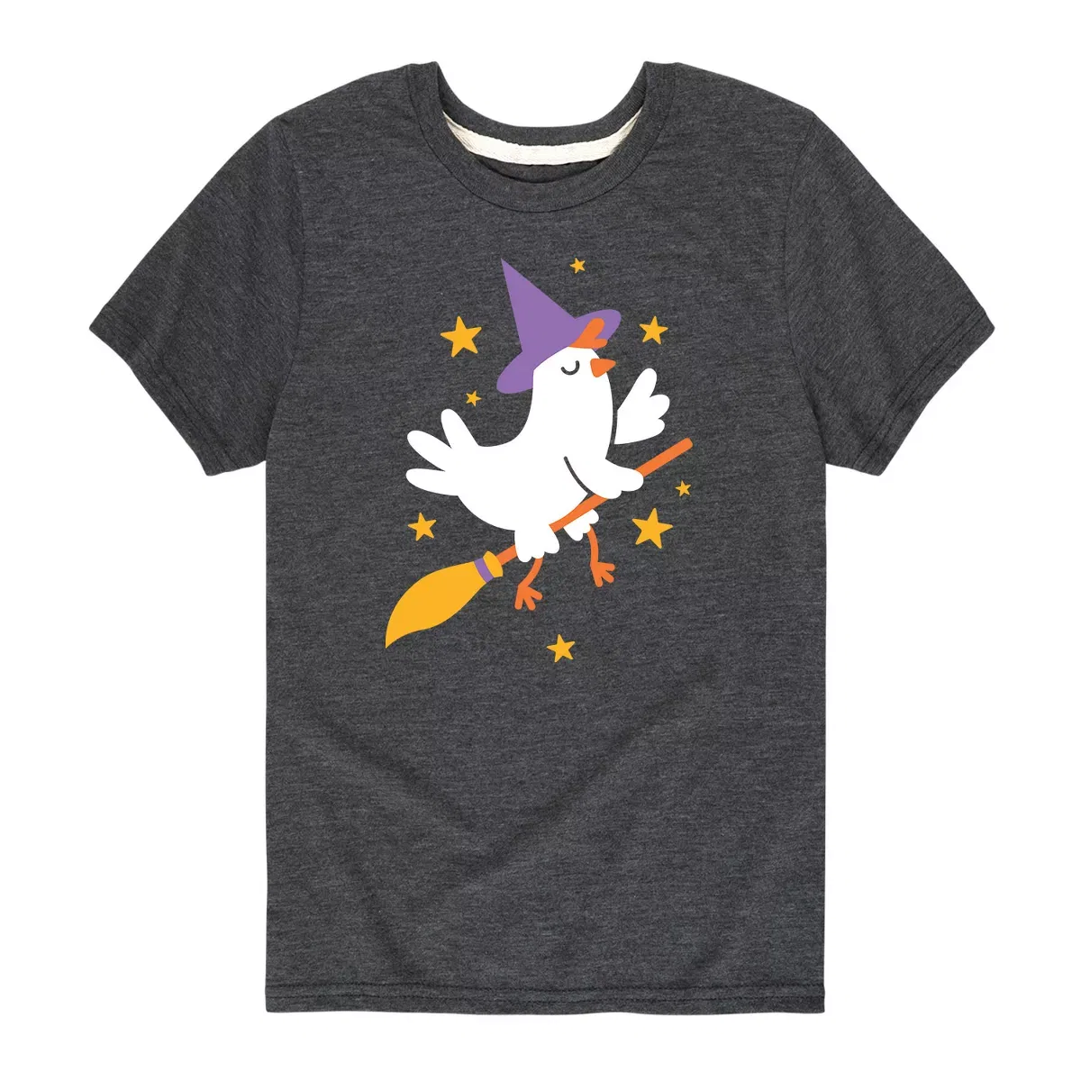 Детская футболка с принтом Chicken Witch Instant Message, Heather Charcoal