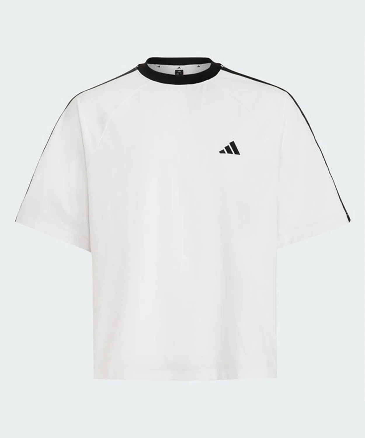 Мужская футболка оверсайз с принтом Cool Feeling Oversize Fit Three Stripes Adidas, Белый