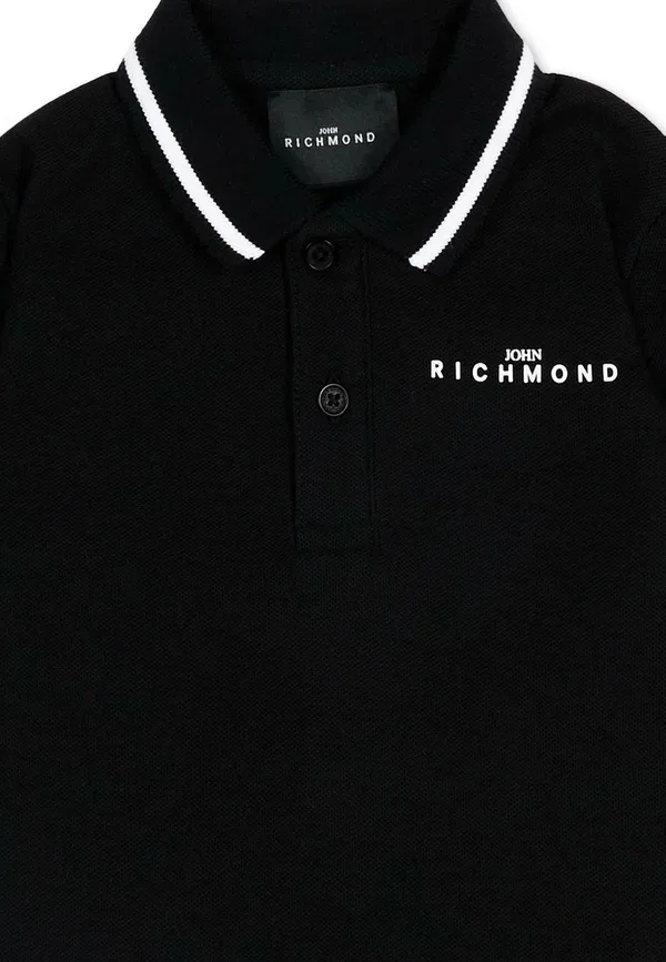 Детская рубашка поло Richmond, черный — фото 3