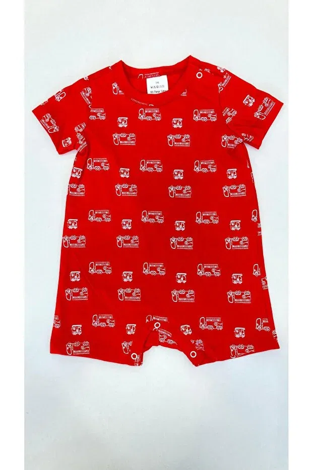 Детский комбинезон для девочек и мальчиков с коротким рукавом Fuar Baby, Car Patterned — фото 3