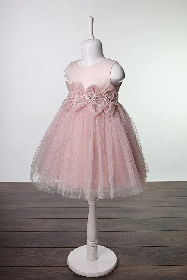 Детское платье для девочек с длинным рукавом Miss Ayışığı, Pink