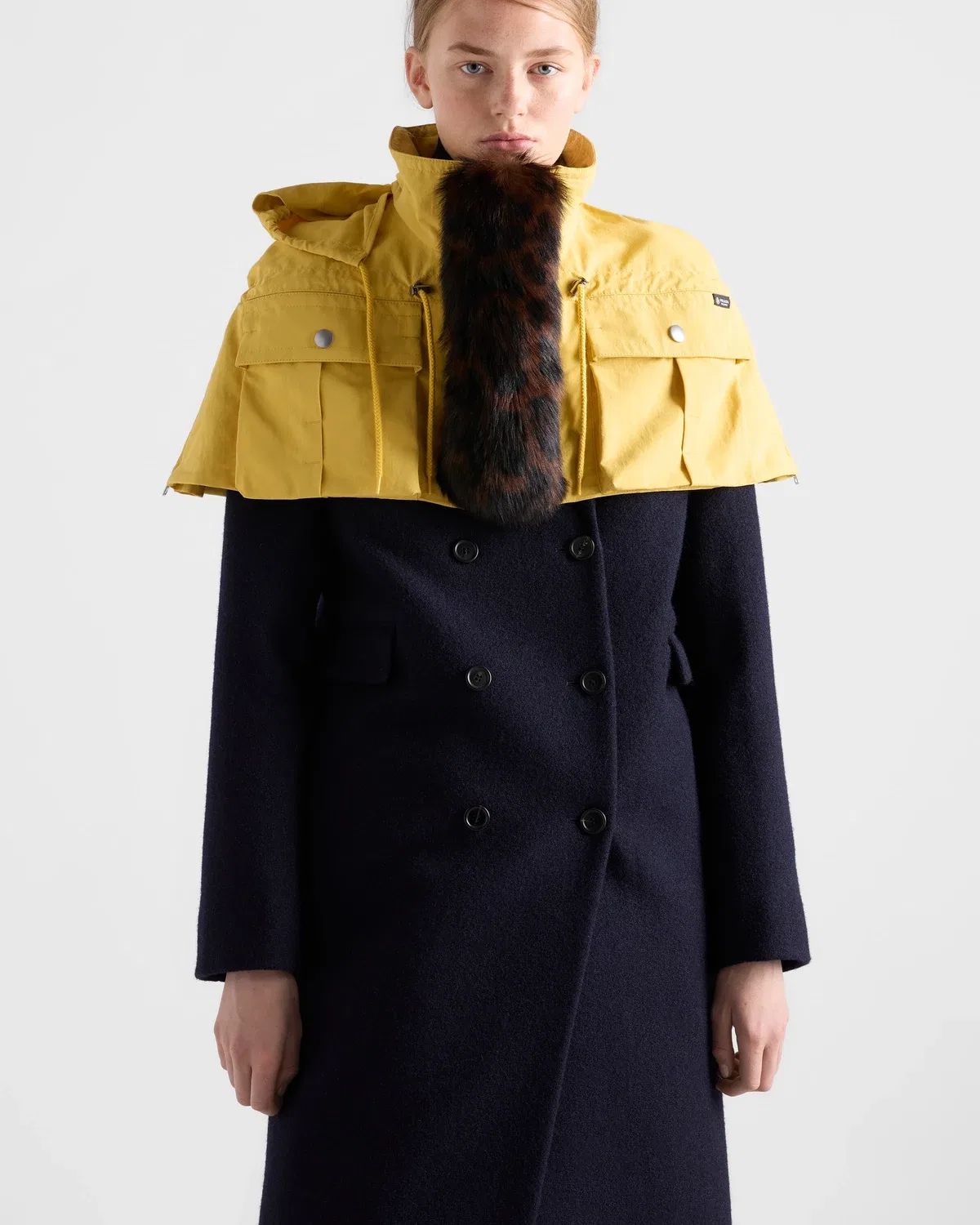 Двубортное пальто мужского кроя Prada, синий — фото 4