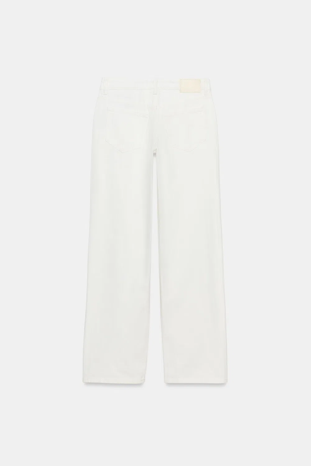 Джинсы Z1975 с низкой посадкой, стандартного кроя. ZARA, White — фото 4