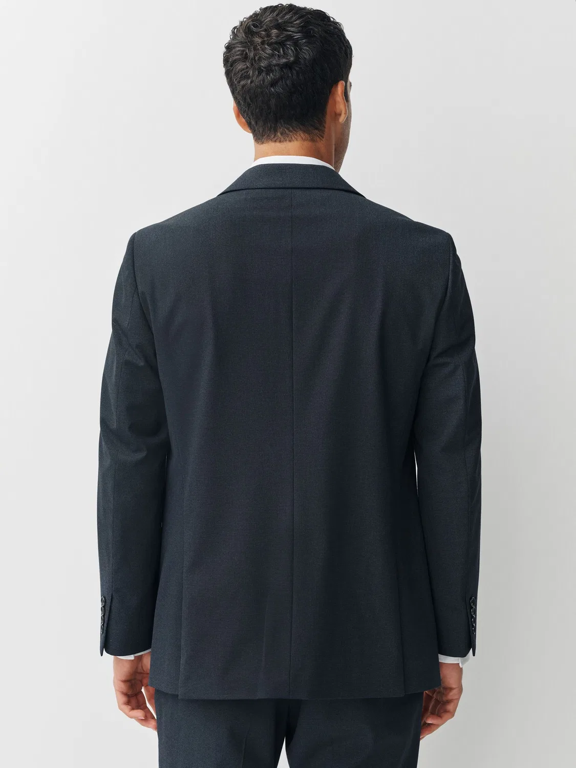 Пиджак Regular Fit Motionflex Puppytooth Texture Next, Navy Blue — фото 3