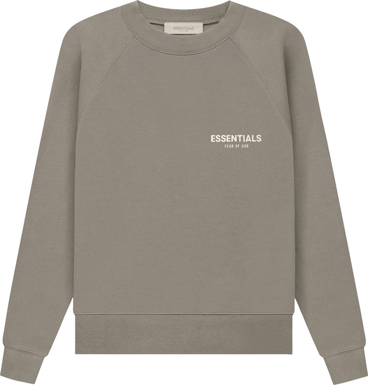 Толстовка Fear of God Essentials Essentials Crewneck 'Desert Taupe', серый - фото