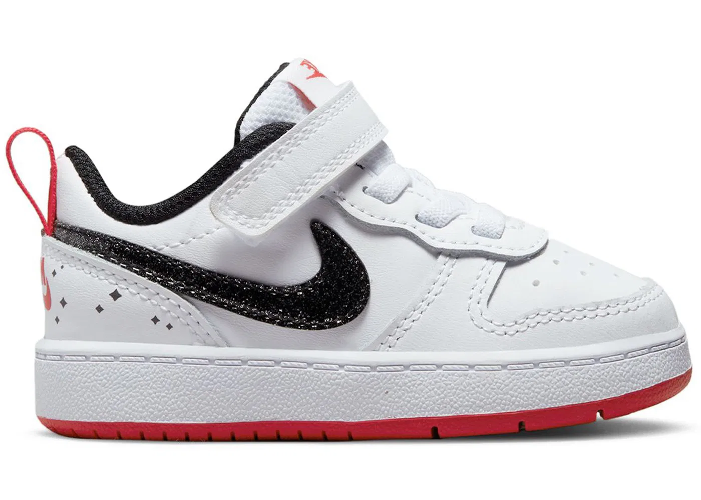 Детские кеды с длинным шнурком Nike Court Borough Low 2 SE, White Very Berry Black