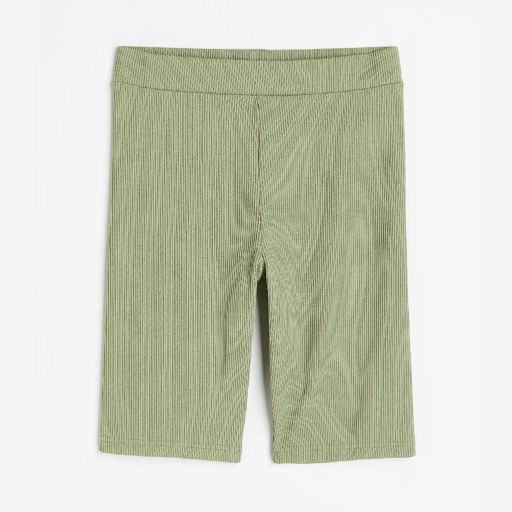 

Велосипедки H&M Ribbed Biker, светло-зеленый