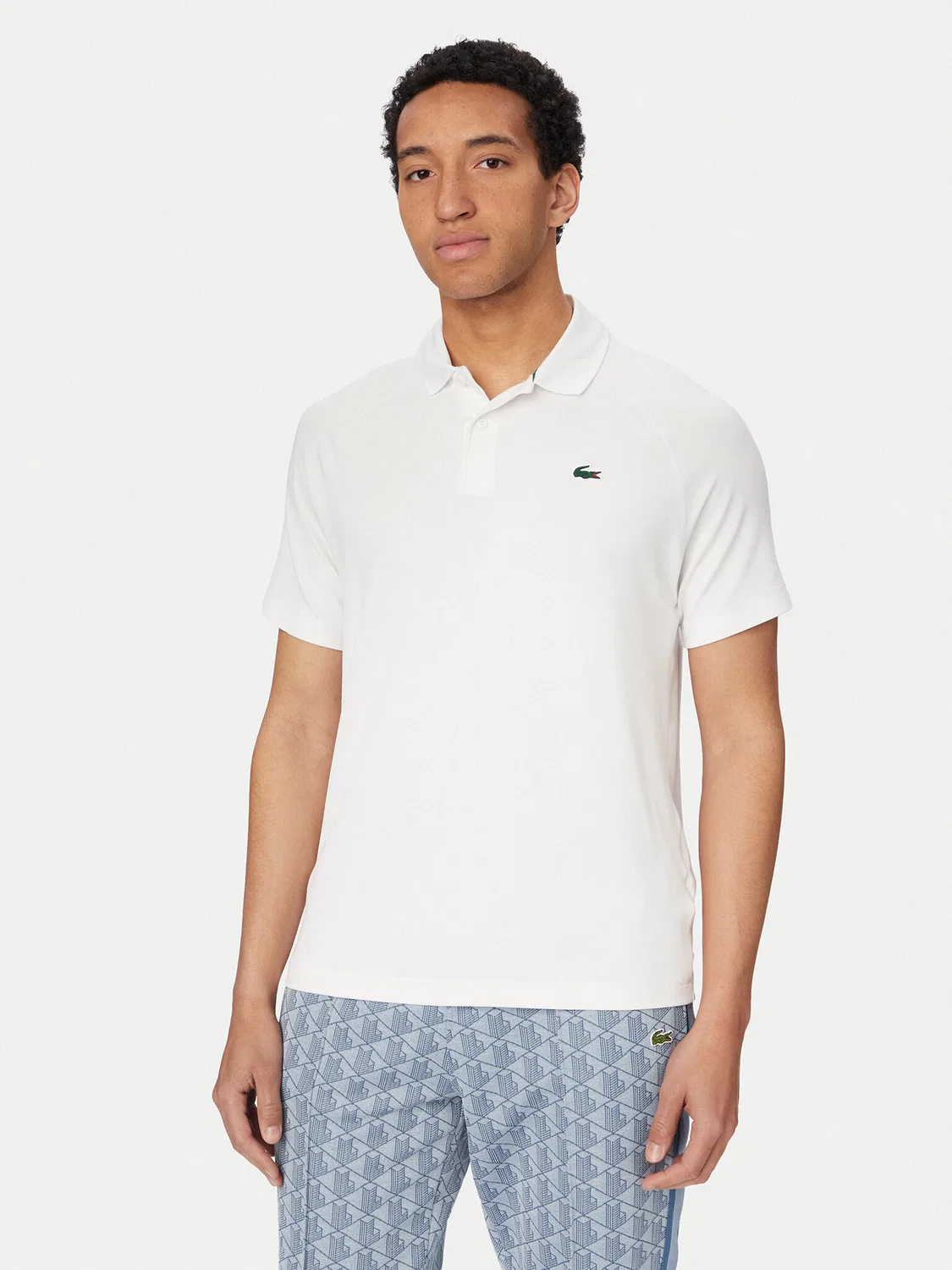 Мужское поло стандартного кроя Lacoste, белый