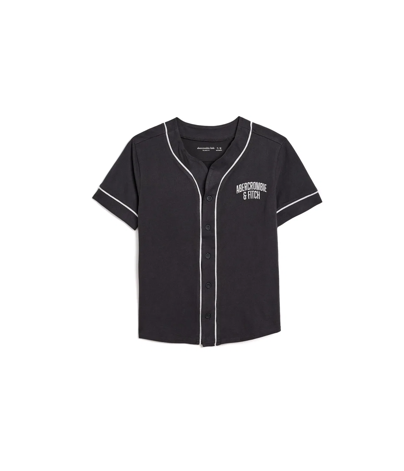 Футболка-бейсболка с отделкой Piped Baseball Tee (для больших детей) Abercrombie Kids, Orchid Petal