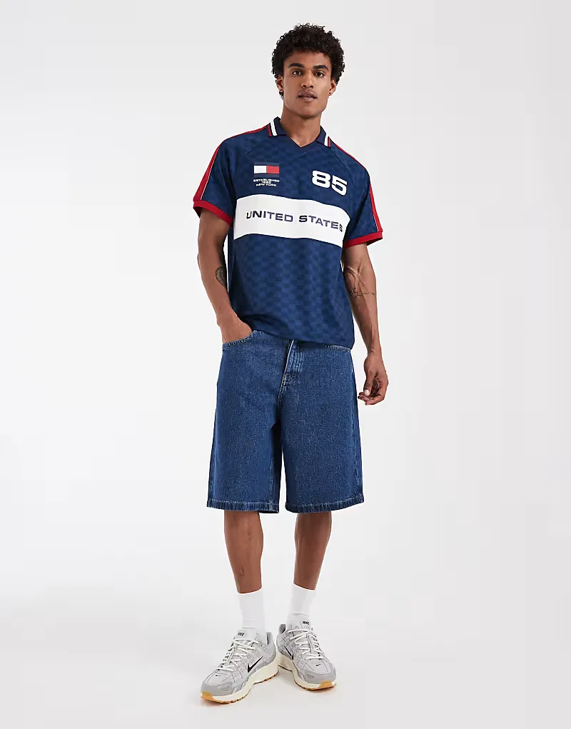 Футболка сборной США по футболу Tommy Hilfiger с символикой чемпионата мира, темно-синяя — фото 4