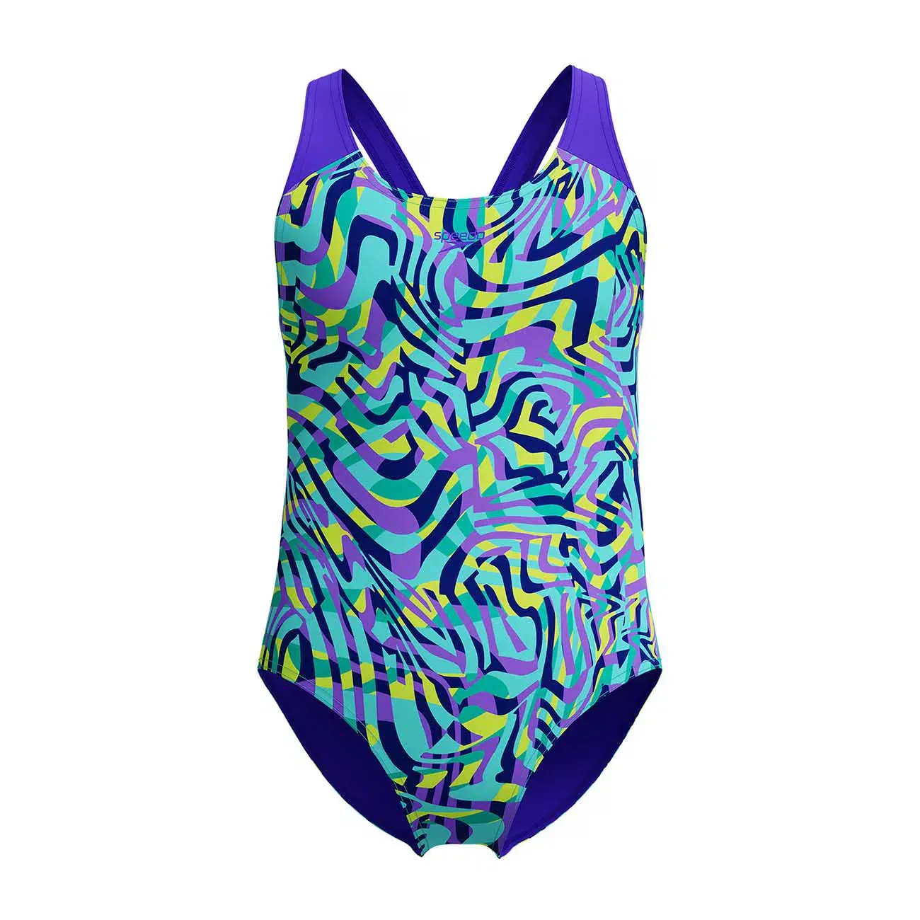 Детский плавательный костюм с принтом Digital Allover Splashback Speedo, Multicolor