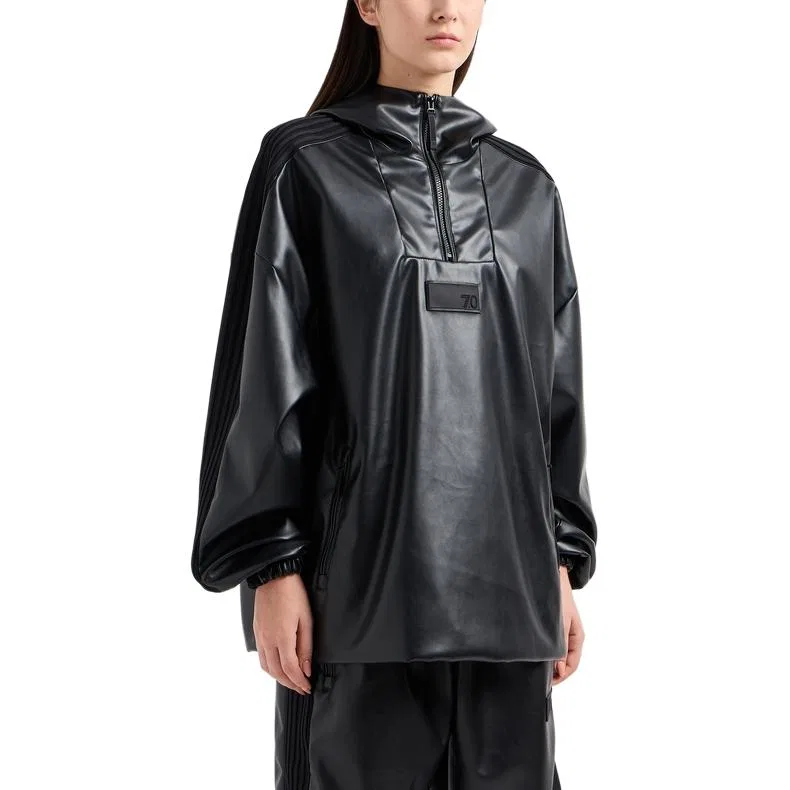 Куртка из искусственной кожи с капюшоном, Emporio Armani, Black — фото 4