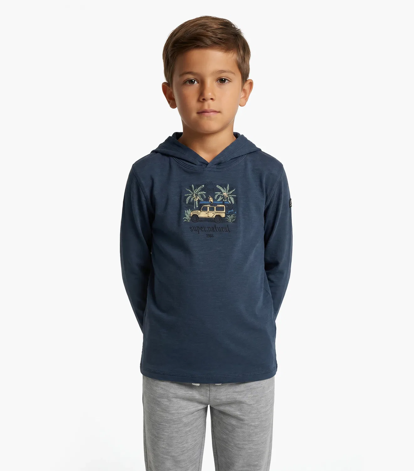 Худи легкое с капюшоном K Tropicar Light Hoodie Super.Natural, синий — фото 3
