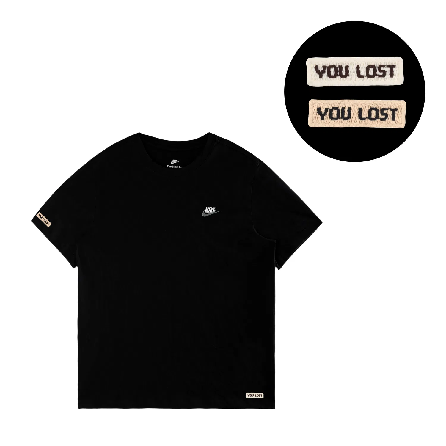 Мужская футболка хлопковая Nike Sportswear Club, Black/White/Dark Gray — фото 3