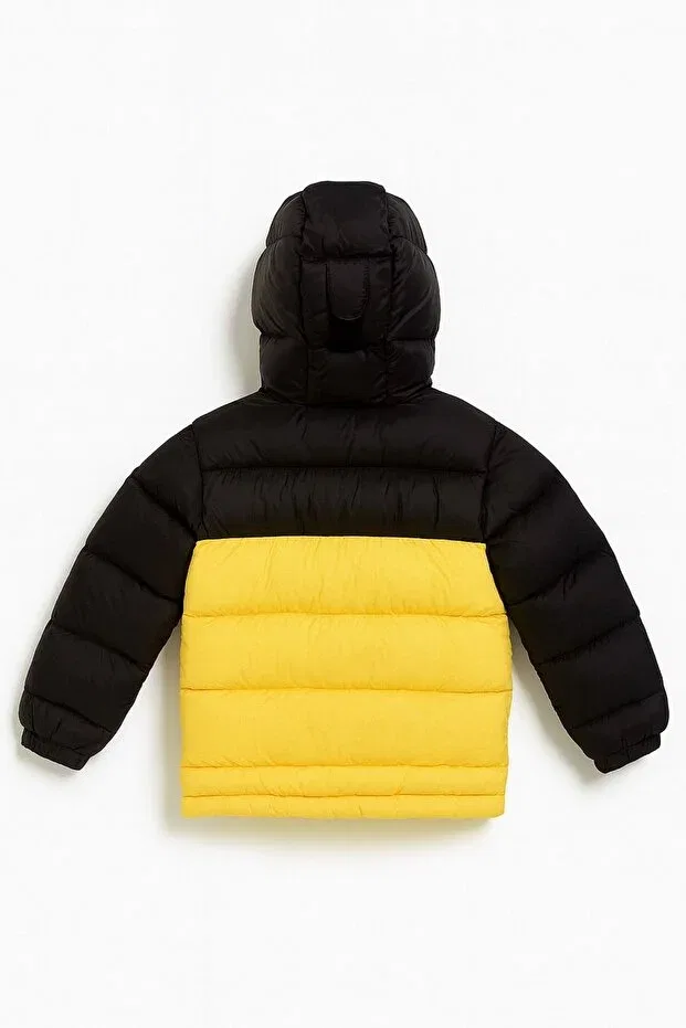 Детский пуховик для мальчиков с капюшоном Lesso Kids, Yellow — фото 4