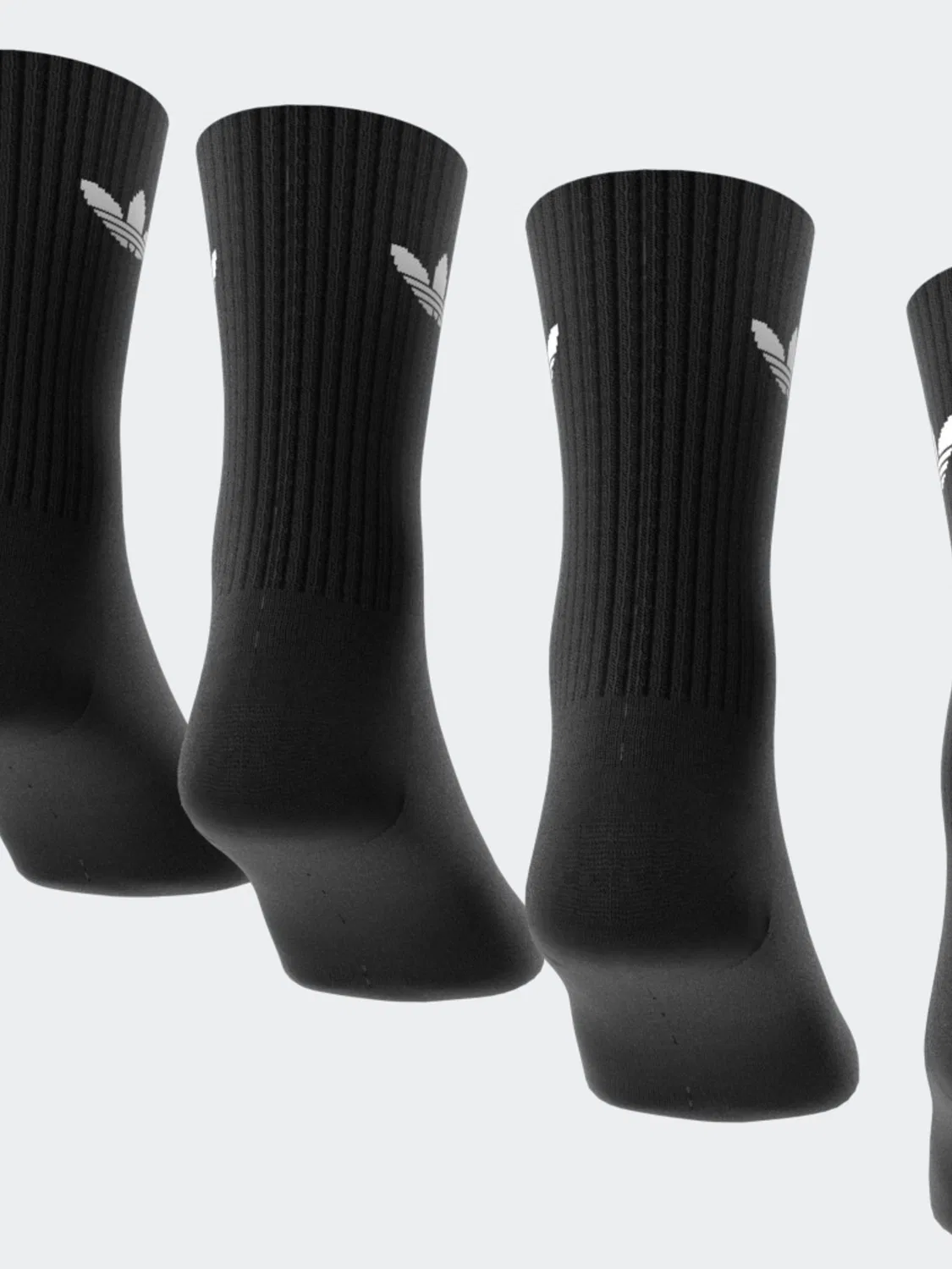 Носки, повседневные, Trefoil Cushion Crew adidas, черный/белый — фото 4