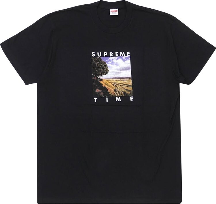 

Футболка Supreme Supreme Time Tee 'Black', черный