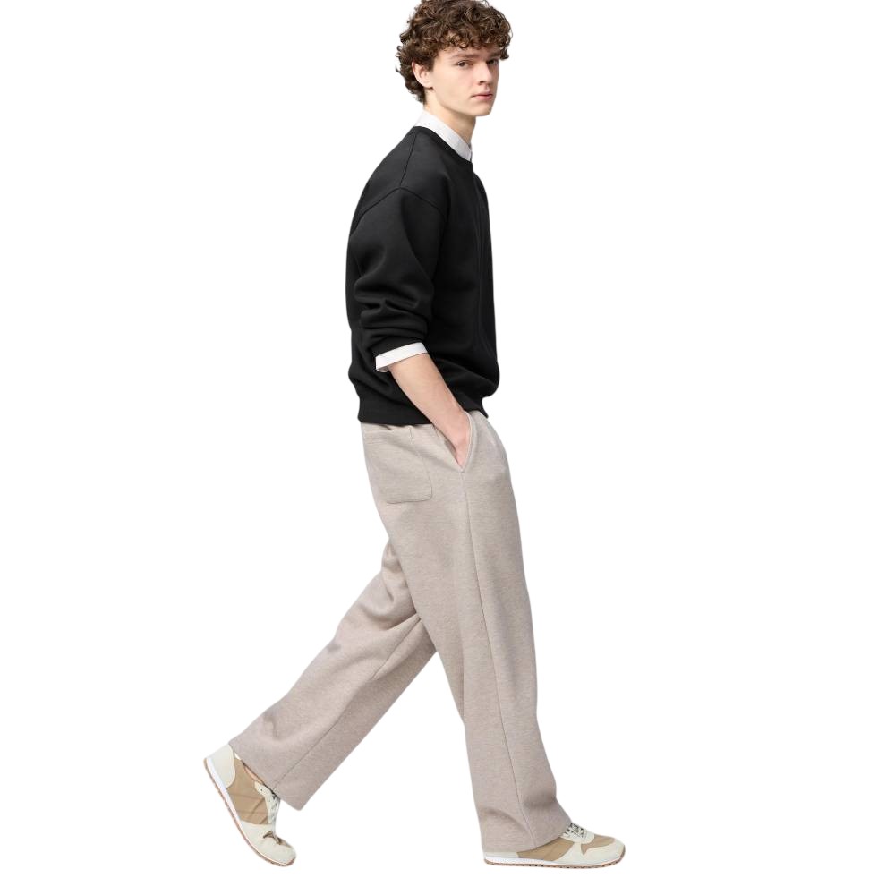 Спортивные брюки Uniqlo Wide-leg Unisex, 31 бежевый