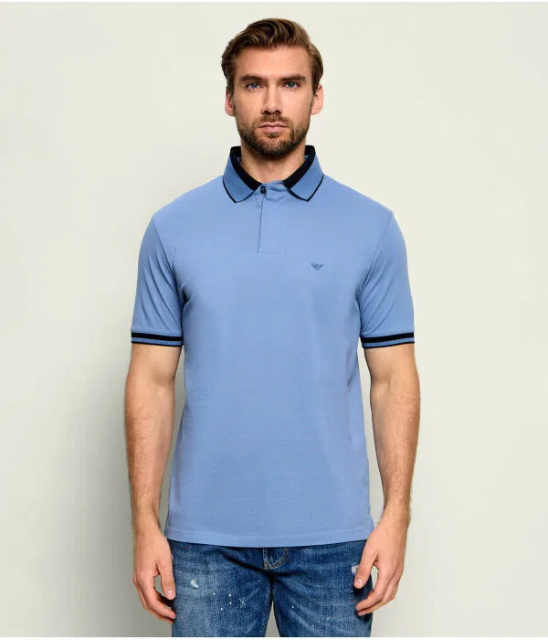 Мужское поло Emporio Armani, Azzurro