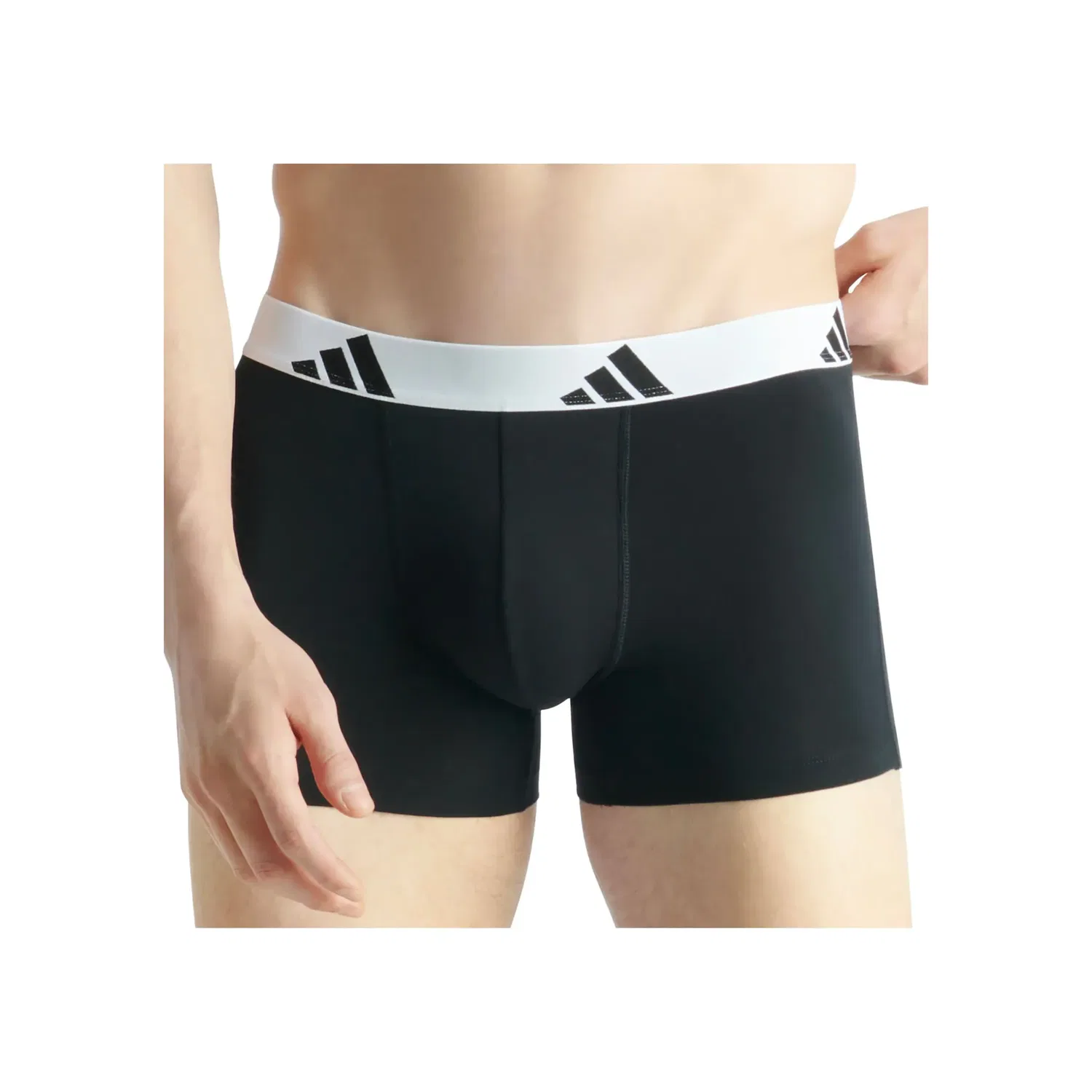 Мужские боксеры из стрейч-хлопка Adidas Originals, Black/Black/White — фото 4