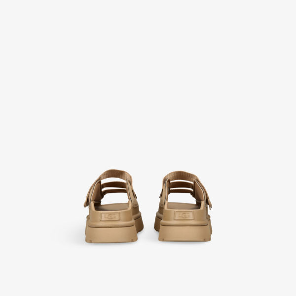 Сандалии плетёные Ugg Goldenglow на платформе, коричневый — фото 4