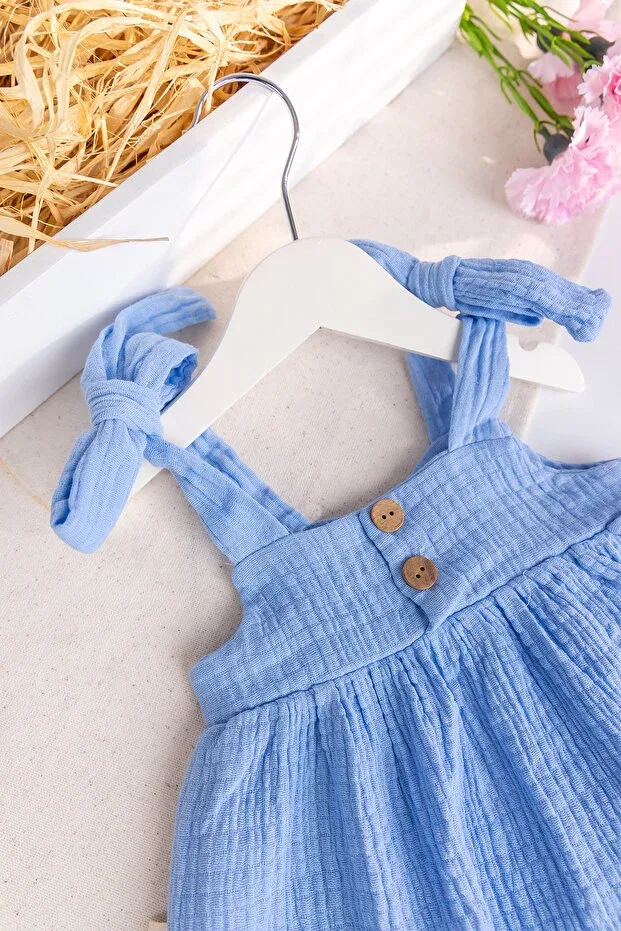 Детское платье для девочек хлопковое Babymod, Blue — фото 3